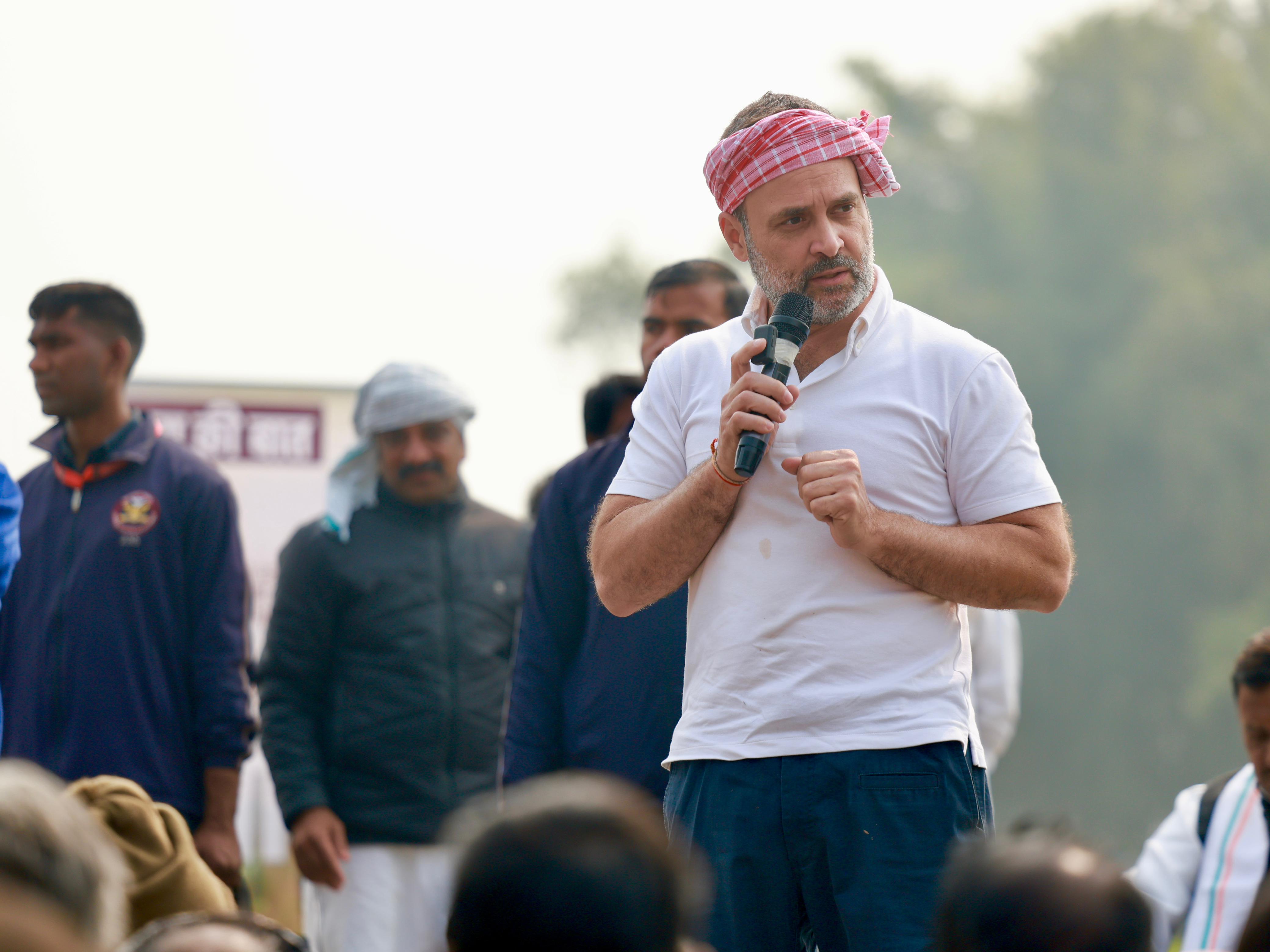 Rahul Gandhi Addressing Choupal Meeting